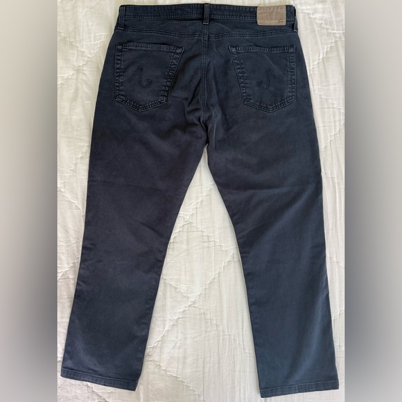 AG Adriano Goldschmied Everett Slim Straight Pants 36x34 Dark Navy - Picture 5 of 10